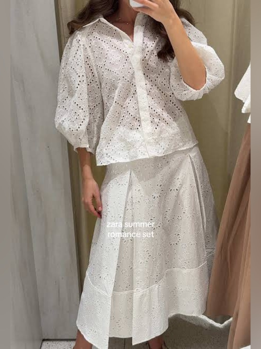 NWT Zara cotton embroidered eyelet summer blouse Small Ref. 4043/070